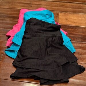 Athleta Kids Skirt Set - Black, Blue, and Pink